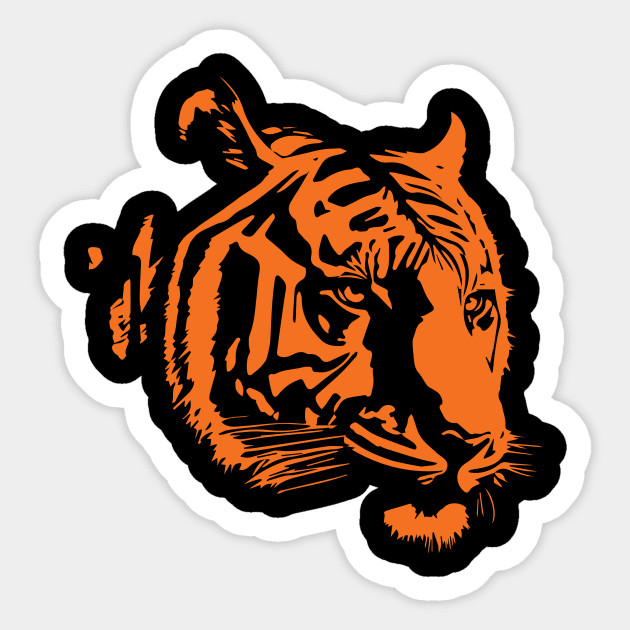 fearless tiger Sticker by lkn